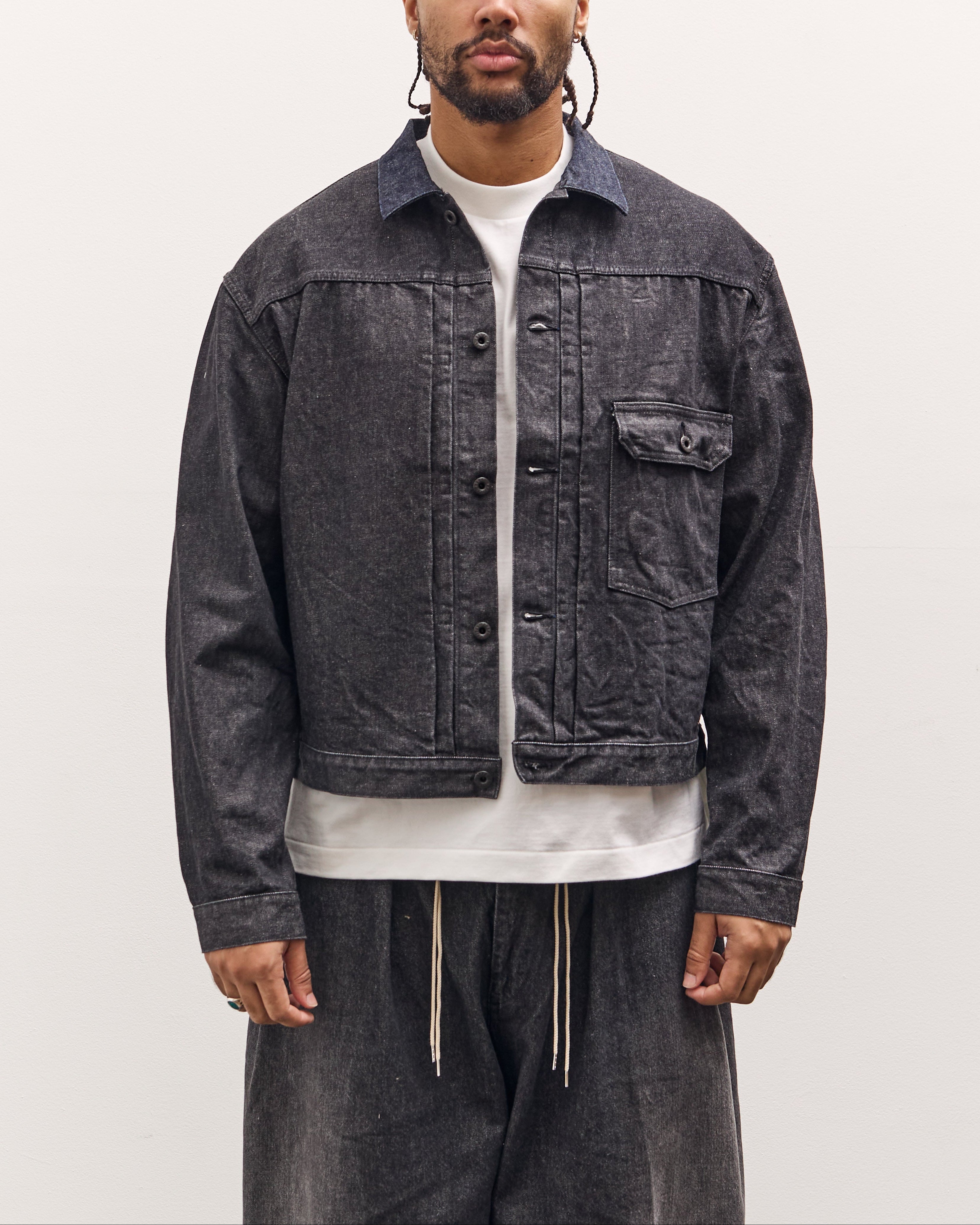 Kapital 14Oz Black Denim 1St Jacket, Black – Glasswing