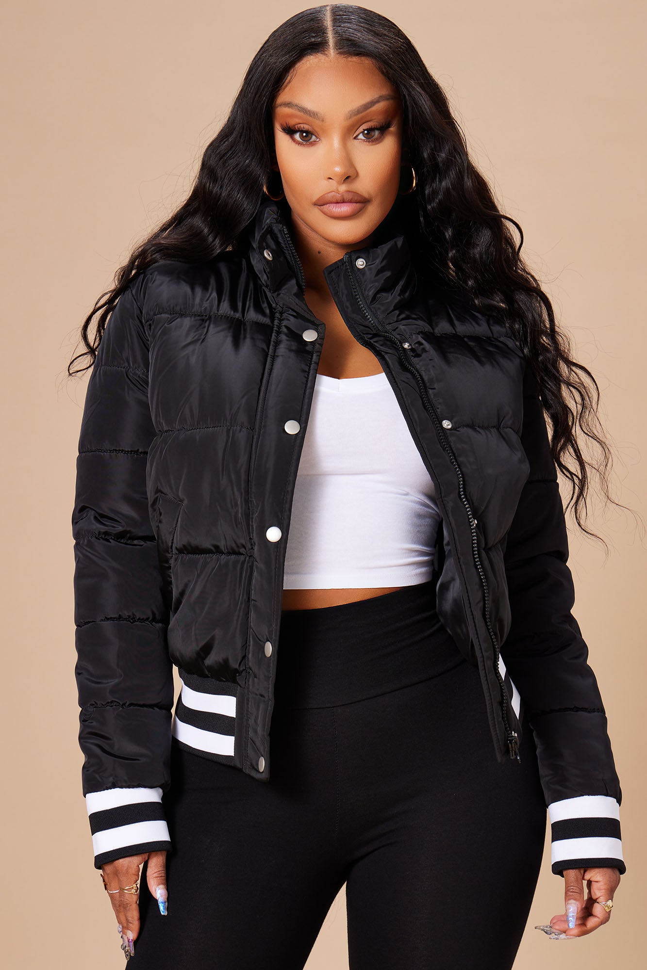 Mrs. Jackson Puffer Jacket - Black | Fashion Nova