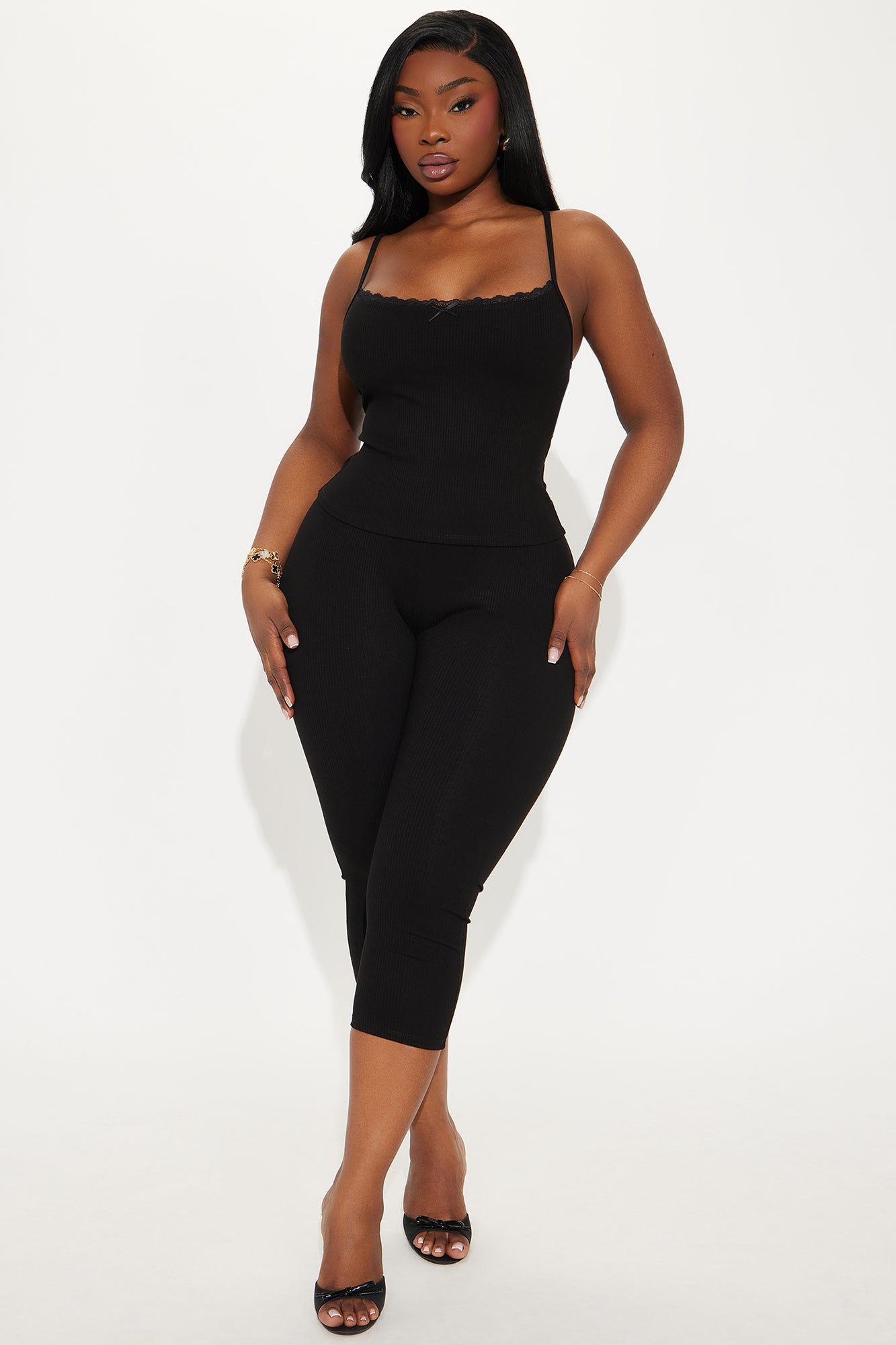 Stirling Snatched Capri Pant Set - Black | Fashion Nova