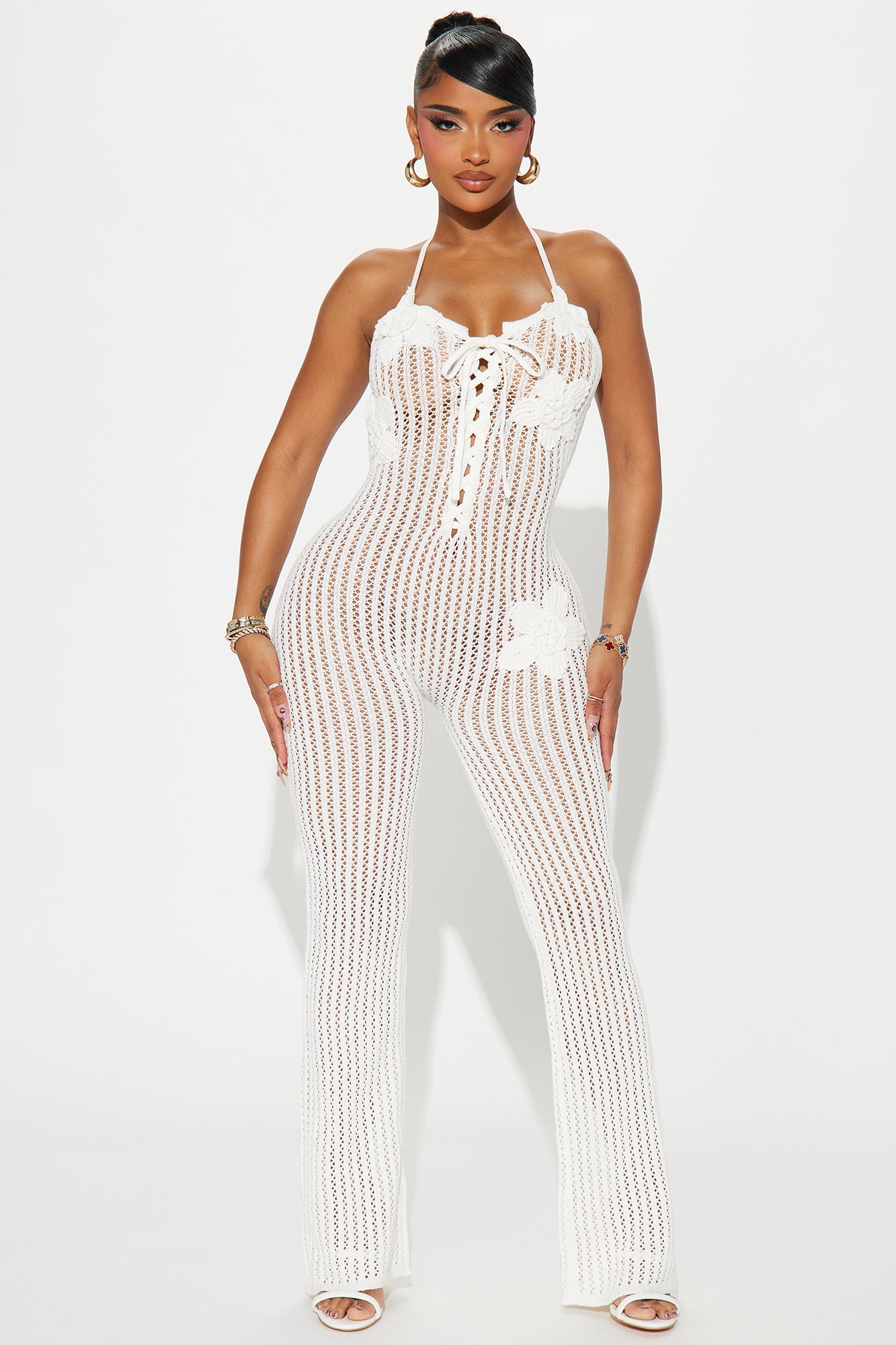 Kayley Crochet Jumpsuit - Cream | Fashion Nova
