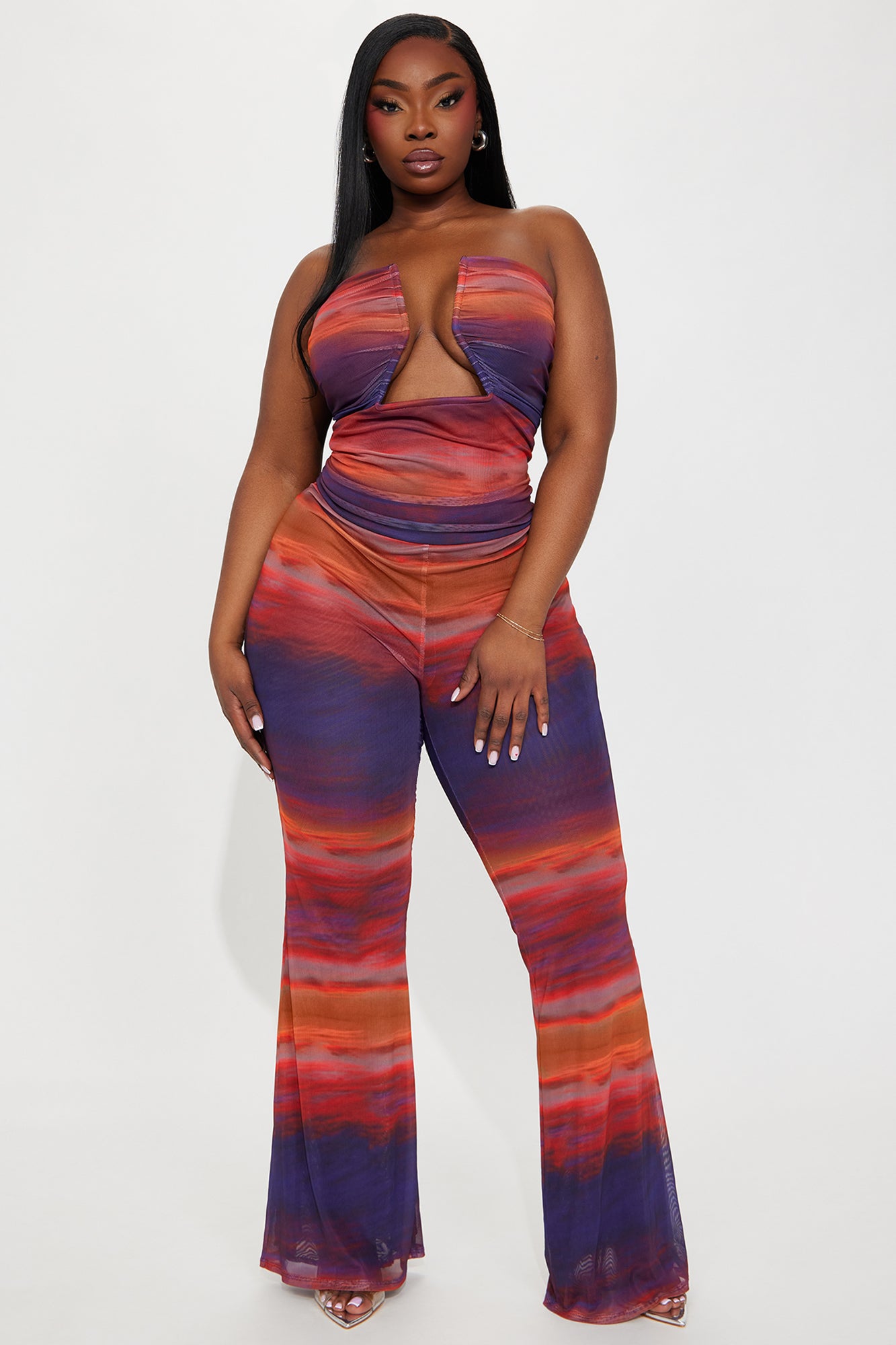 Desire Mesh Jumpsuit - Purple/combo | Fashion Nova