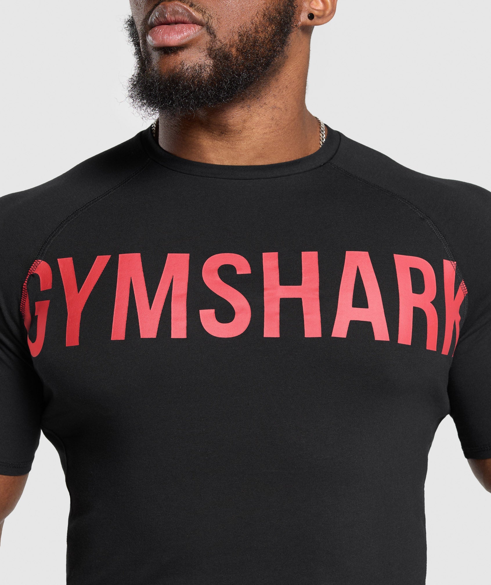 Gymshark Prime T-Shirt - Black/Vivid Red | Gymshark