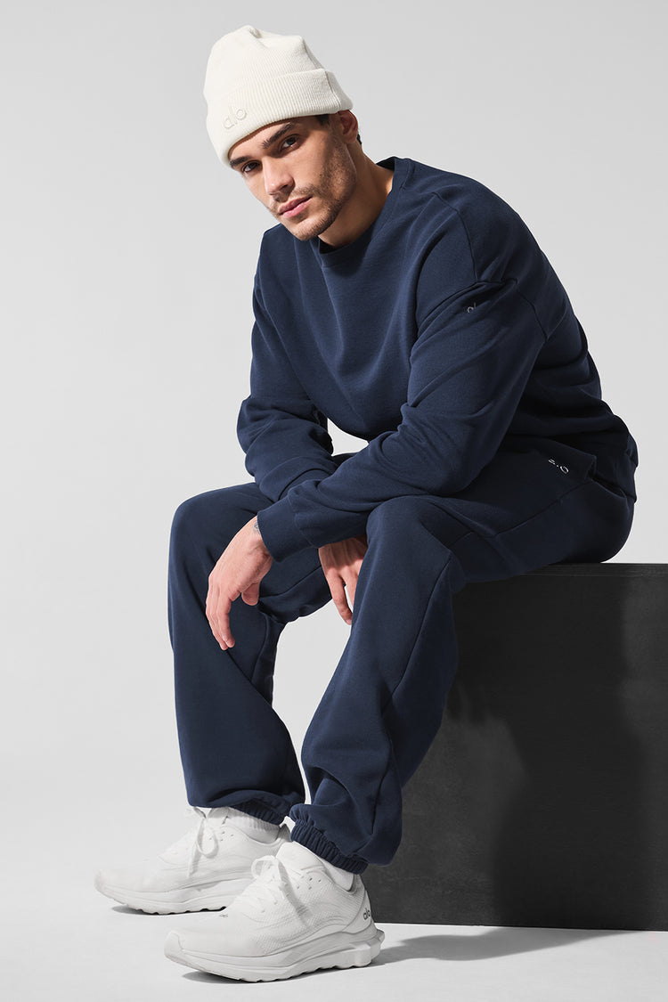 Chill Crew Neck Pullover - Navy | ALO