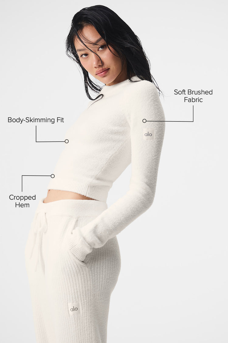 Snuggle Up Sweater Long Sleeve - Ivory | ALO