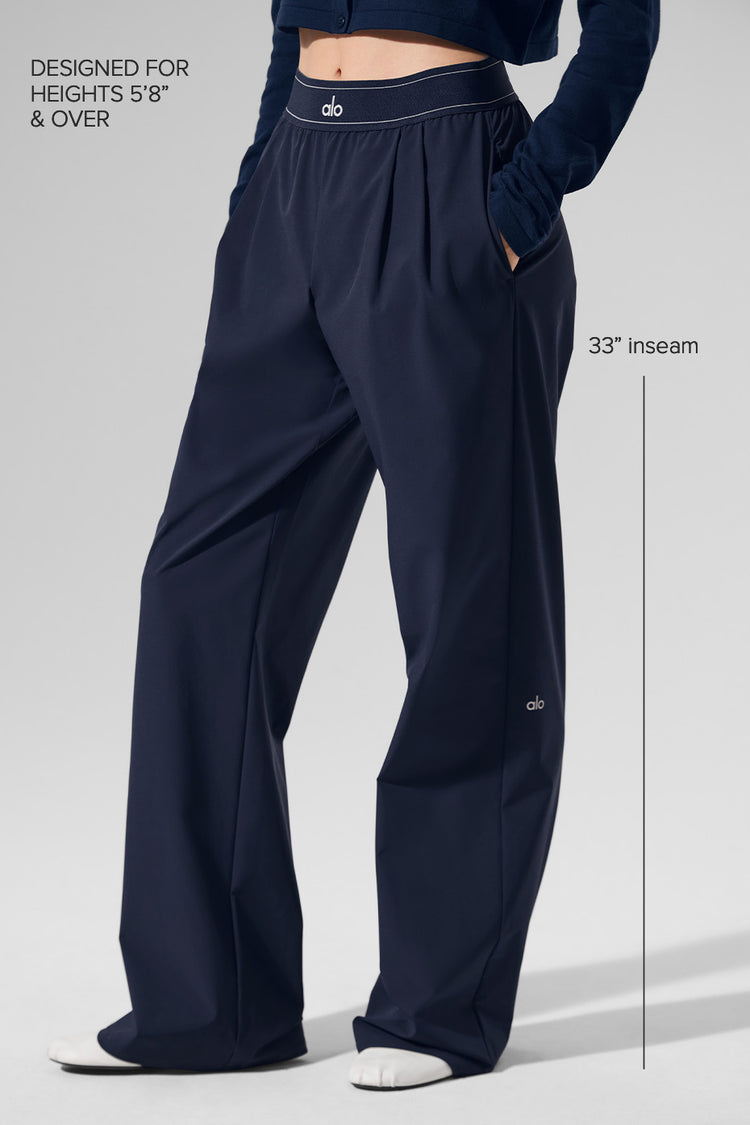 Suit Up Trouser (Long) - Navy | ALO