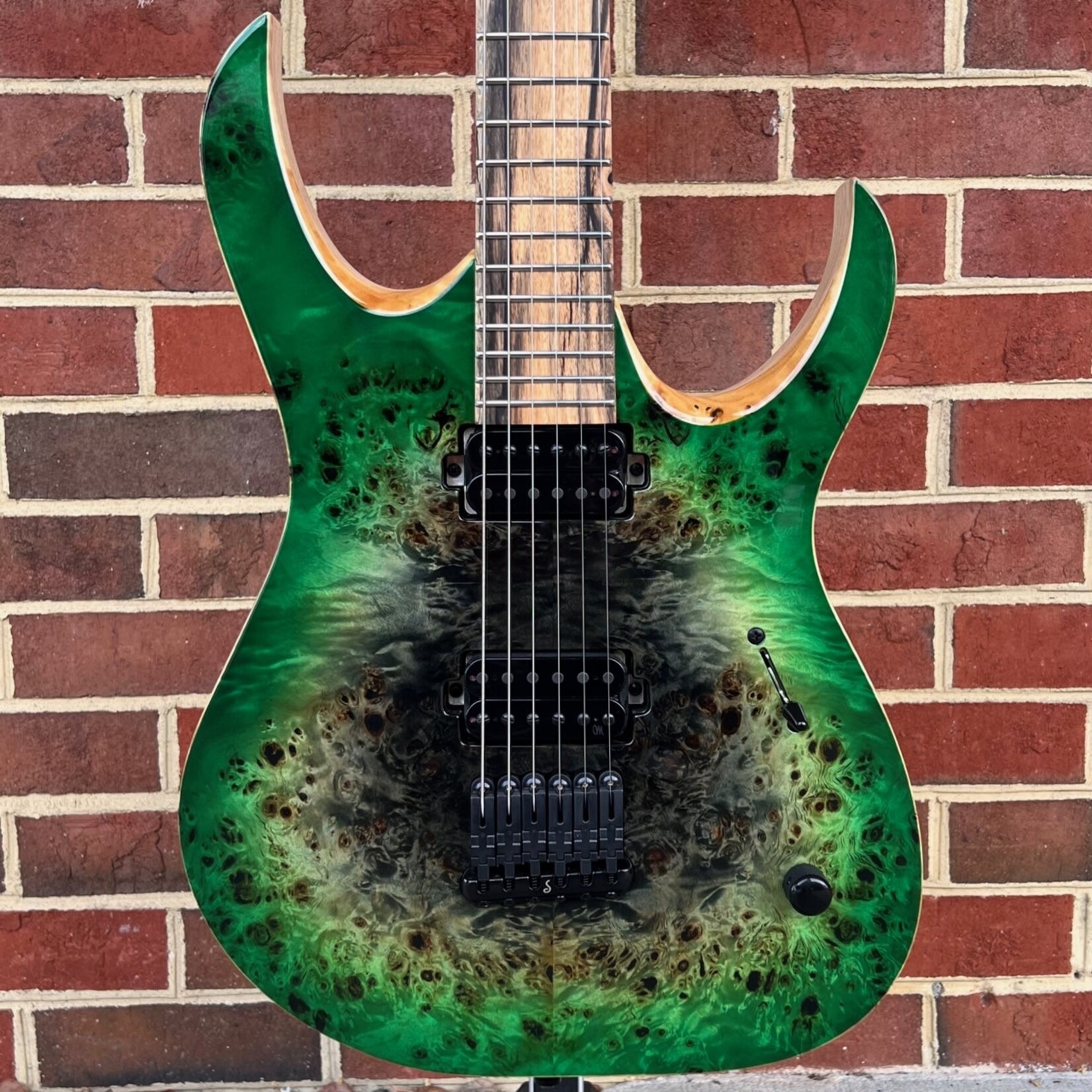 Mayones Duvell Elite 6-String, Supernova Green Gloss, 4A Eye