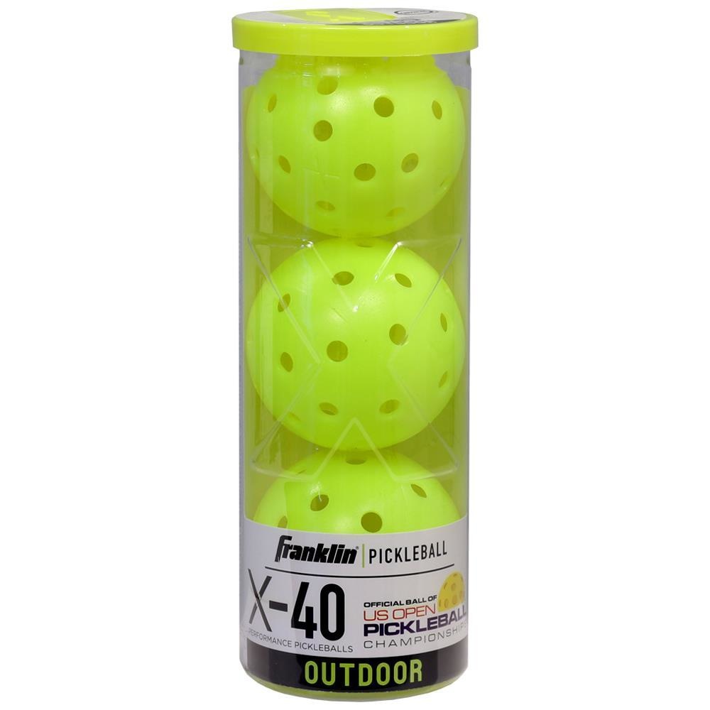 Franklin Pickleball X-40 Outdoor 3 Pack (Optic Yellow
