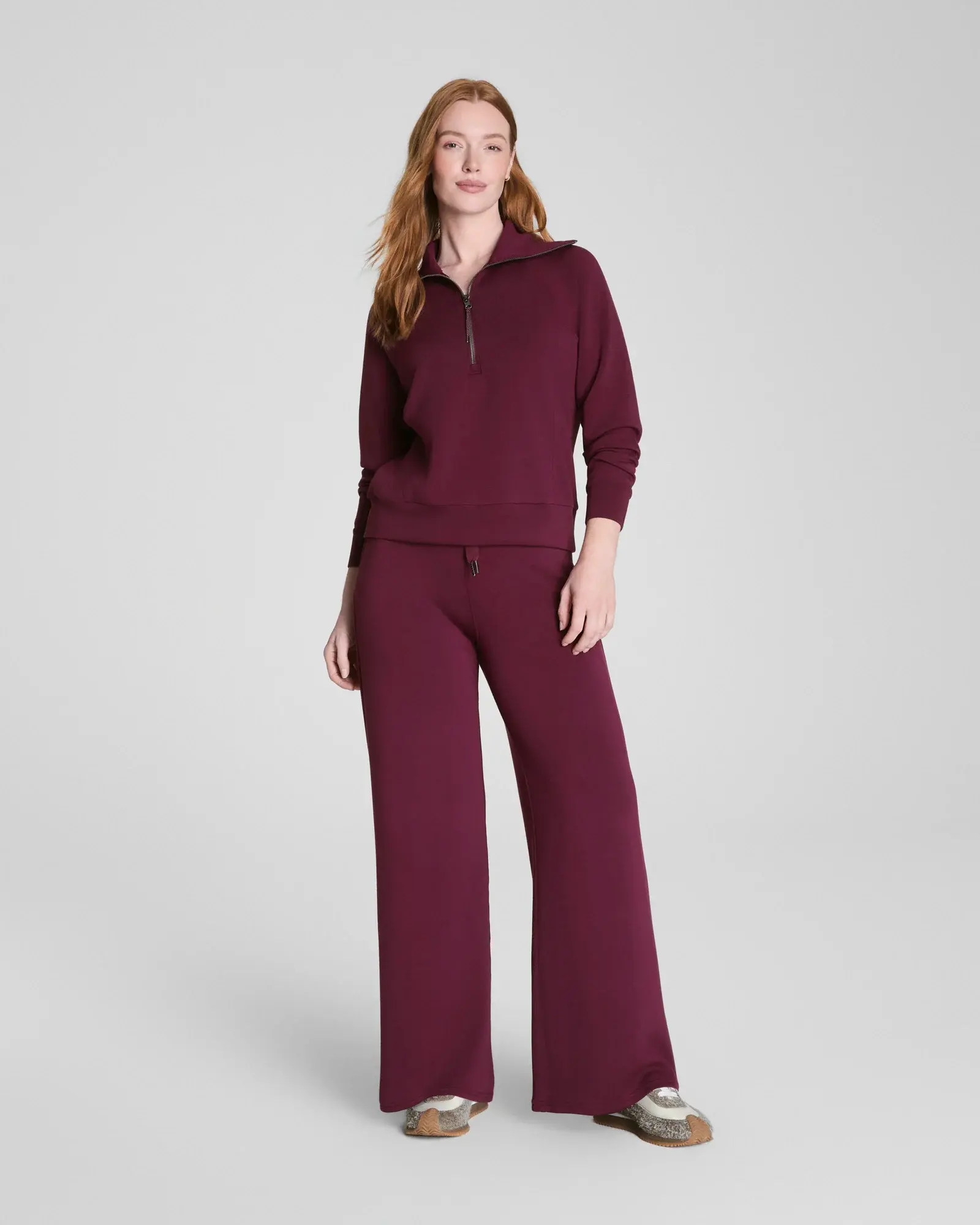 Spanx | AirEssentials Half Zip Plum Berry - Tryst Boutique