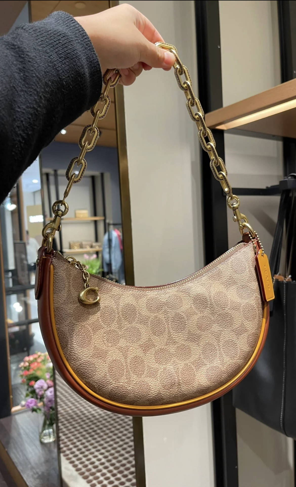 COACH Mira Shoulder Half Moon Bag – Vinee Bag