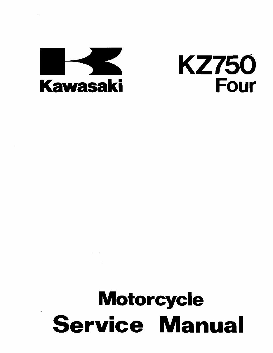 アクセサリー KZ750Four Service Manual Kawasaki Ninja ZX7, ZX750