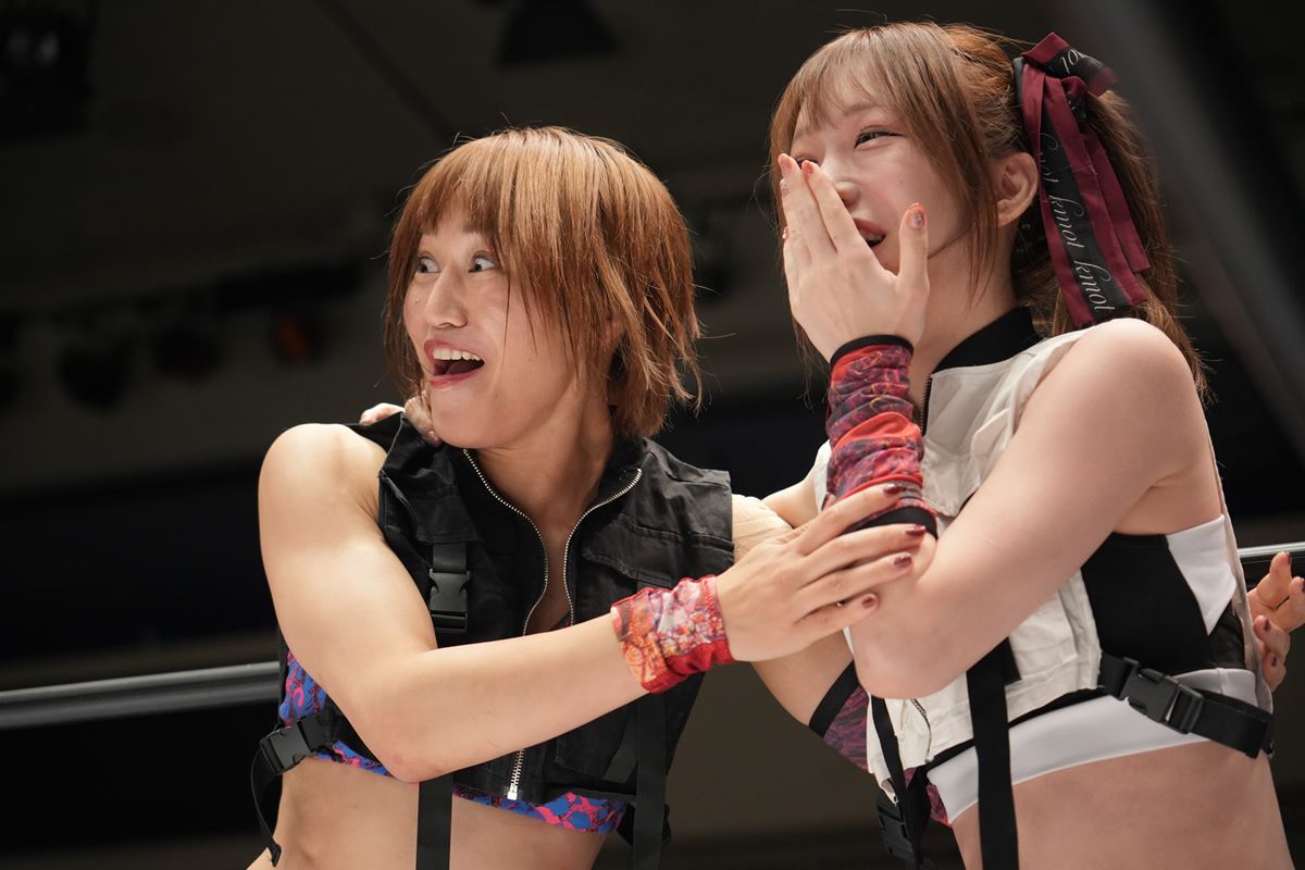 スターダム】朱里＆鹿島沙希が葉月＆コグマに秒殺勝利でタッグリーグ2