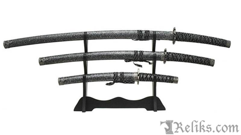Blue Japanese Samurai Set - Decorative Samurai Sword Sets at