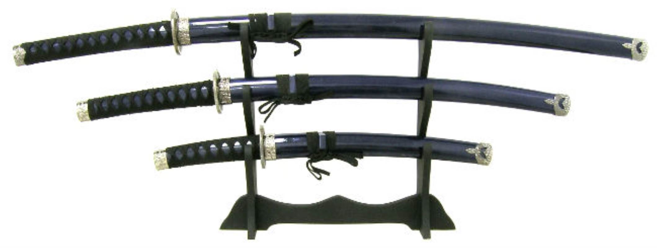 Blue Japanese Samurai Set - Decorative Samurai Sword Sets at