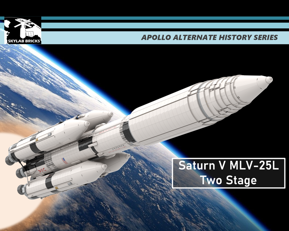 LEGO MOC Saturn V MLV-25L Two-Stage and 12 Meter Payload Fairing