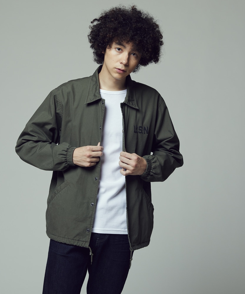 Right-on限定】 コーチジャケット メンズ(M オリーブ): ジャケット