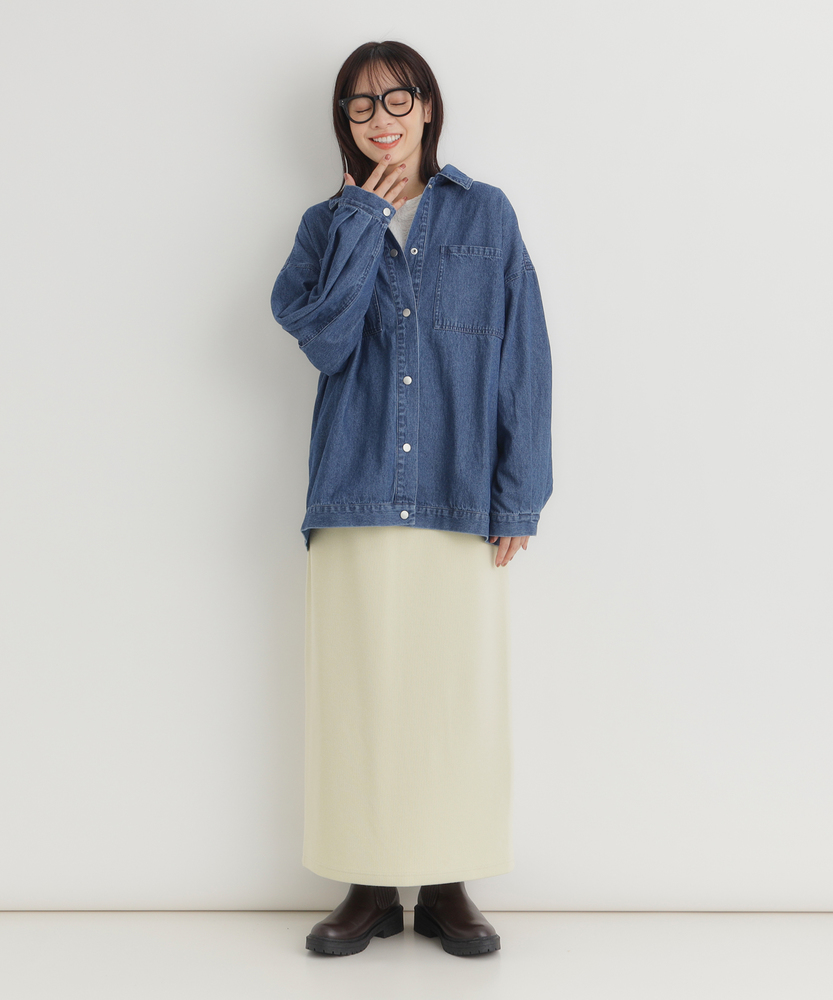 デニムビッグシャツ(S 淡色): トップス｜Right-on公式オンラインショップ