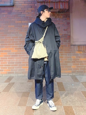 Ann DEMEULEMEESTERのモッズコートを使ったメンズ人気ファッション