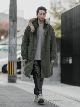 ATTACHMENTのモッズコートを使った人気ファッションコーディネート - WEAR