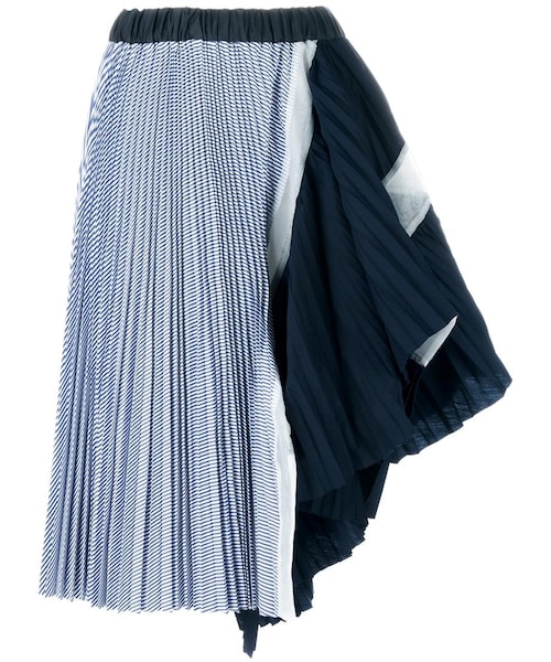 Sacai（サカイ）の「Sacai - アシンメトリー プリーツスカート - women