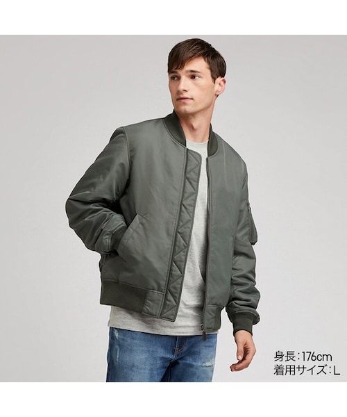 UNIQLO Mサイズ ブルゾン J ハイブリッドダウンオーバーサイズ MA-1