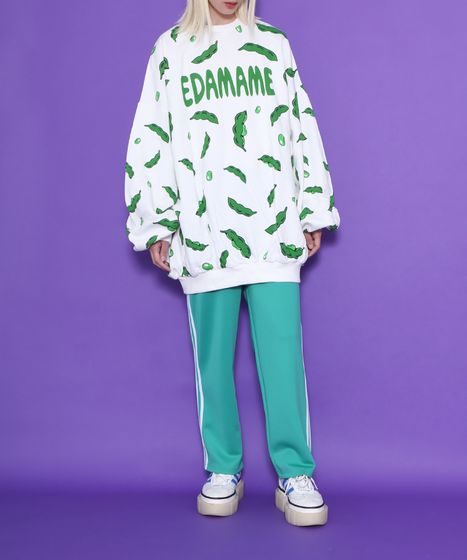 フード総柄スウェット(LEMON NINJIN EDAMAME)[商品：PN18SS-099-6R