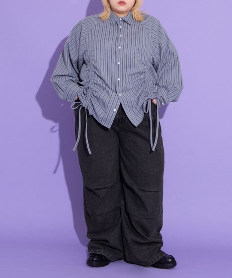ドロストストライプシャツ[商品：PN25AWR-008] - PUNYUS Online Store