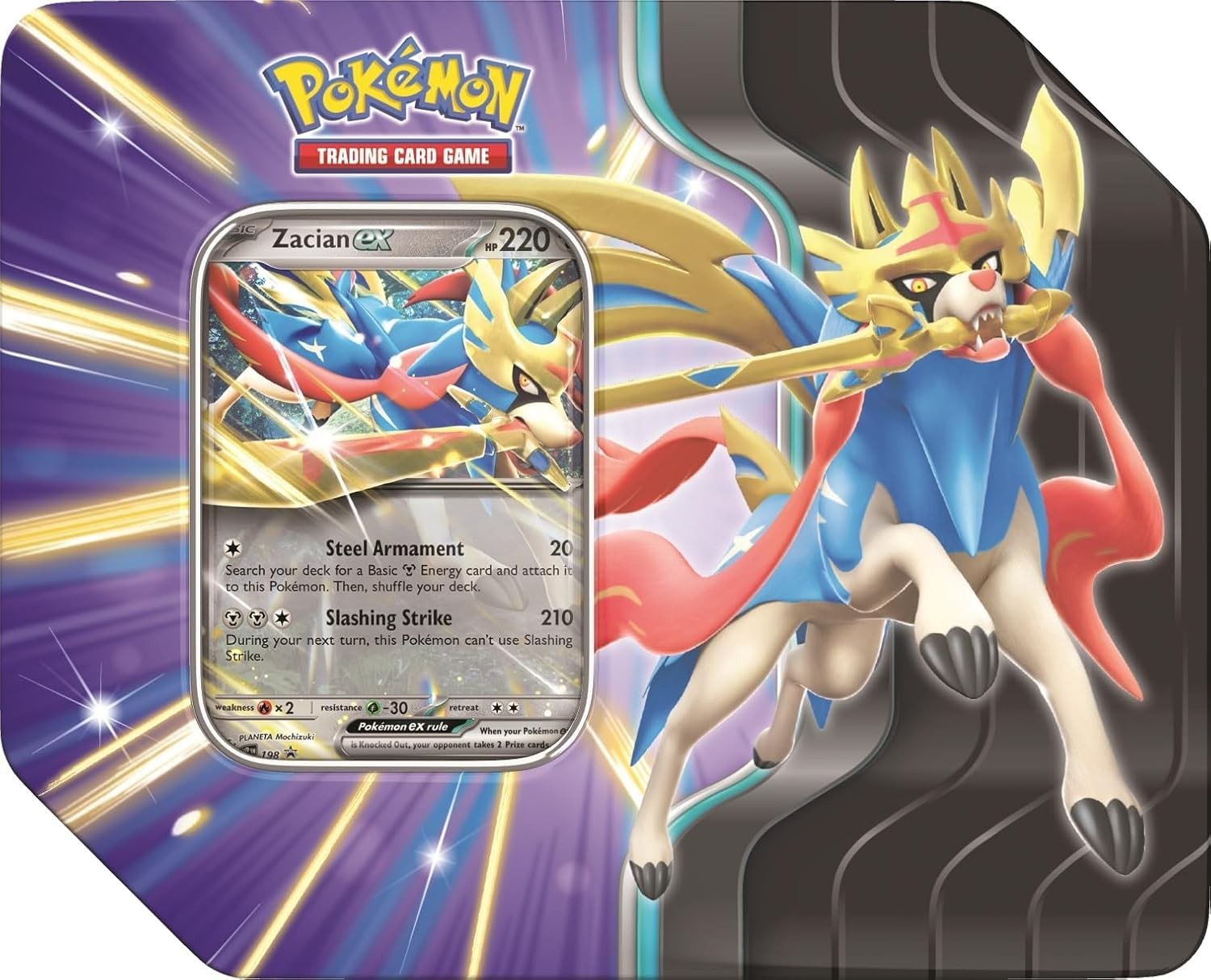 Pokémon TCG: Slashing Legends Tin - Zacian ex (Inglês) - Toca do