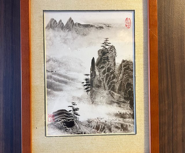 送料無料】台湾 Feng Jingbin ヤシの風景画張家界伝統的な中国絵画