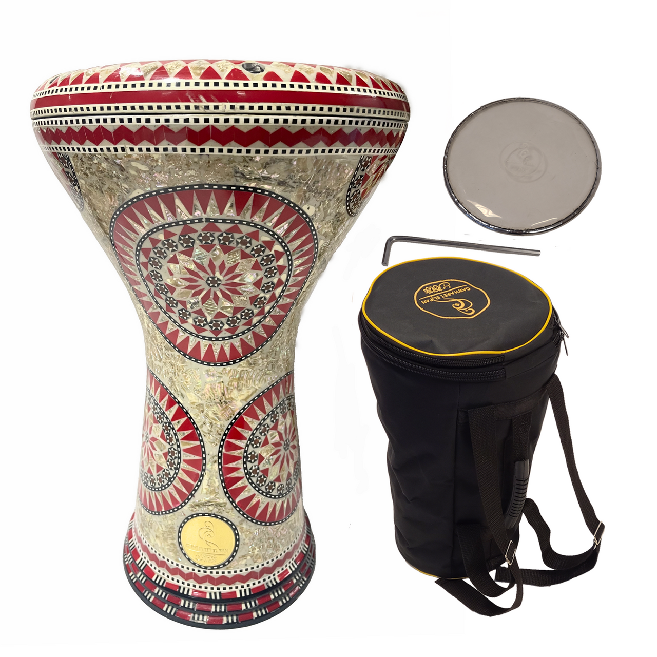 美品 GAWHARET EL FAN ダラブッカ ヘッドMITTELLO Darbuka – Gawharet