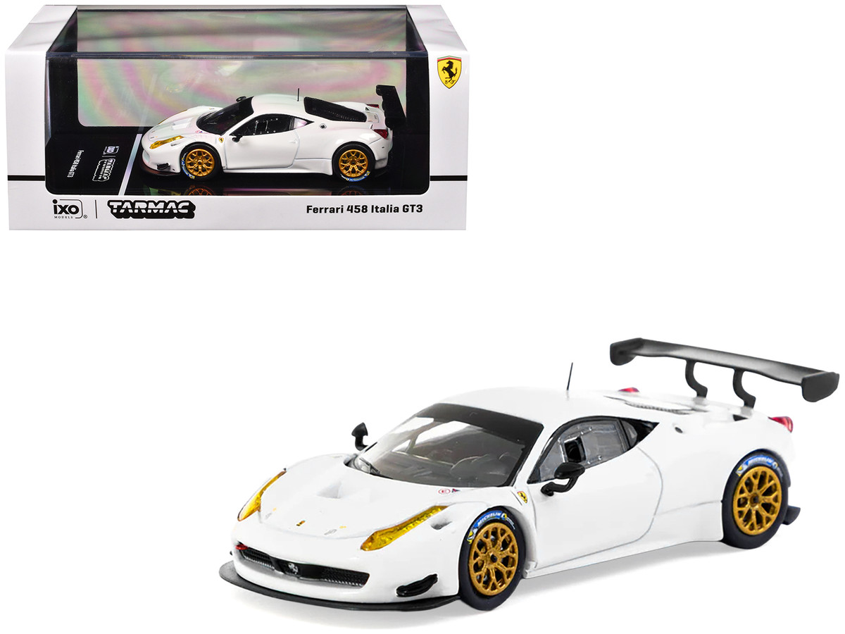 Ferrari 458 Italia GT3 White with Gold Wheels Road64 Series 1/64