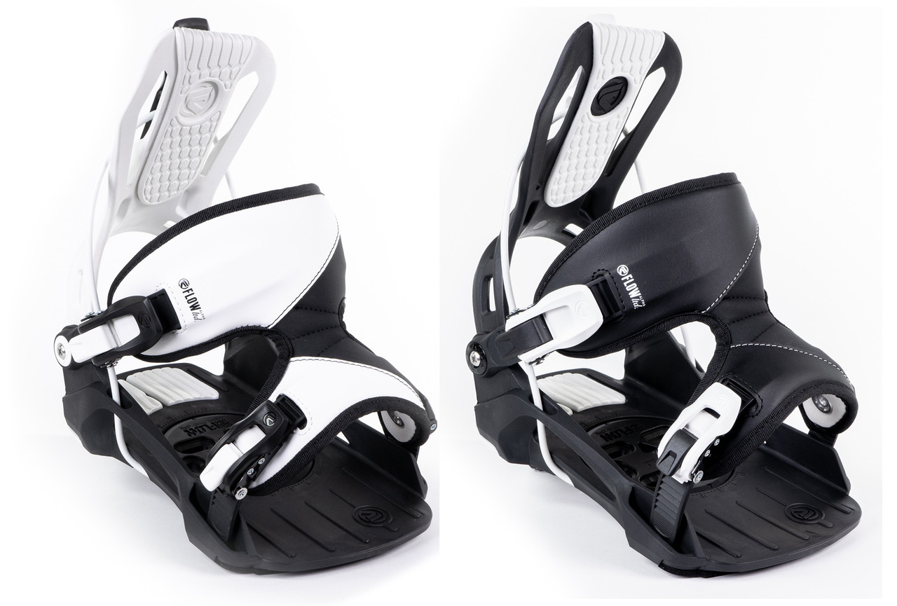 Flow Alpha LTD One Black/One White Snowboard Bindings - SNS Boards