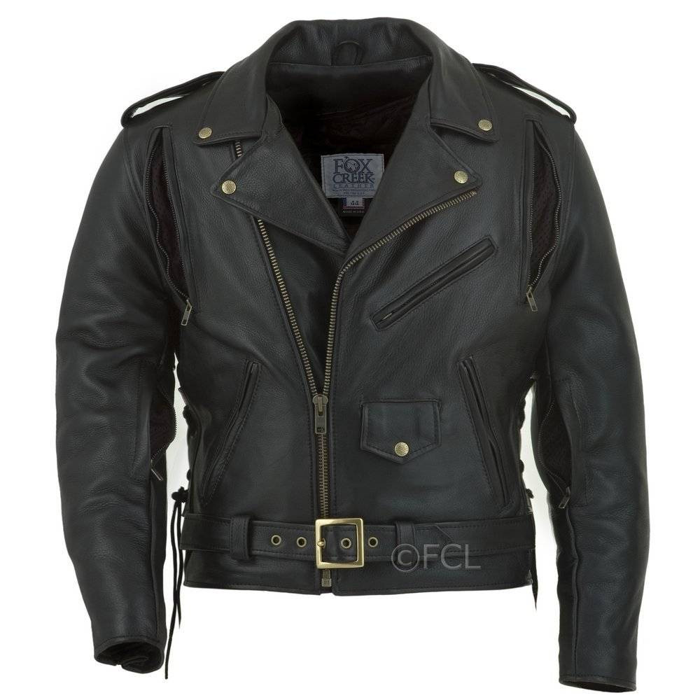 Men's Classic Motorcycle Jacket I - Fox Creek Leather