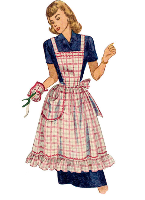 60s Vintage】Old Apron Chicago today Vintage 50s/60s aprons