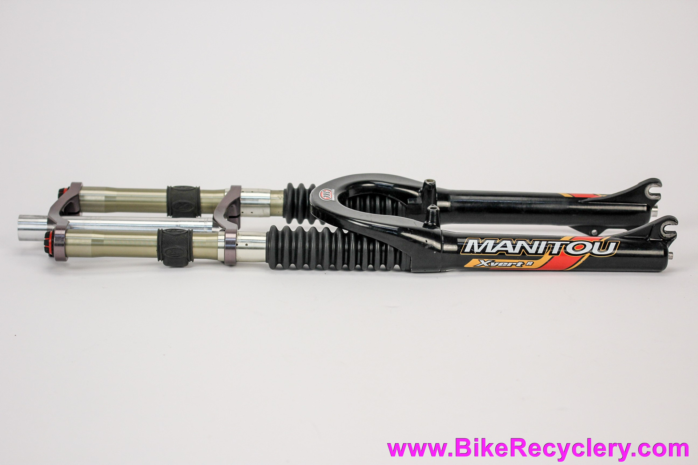1998 Manitou X-Vert R Dual Crown DH Fork: TPC Damper - Black