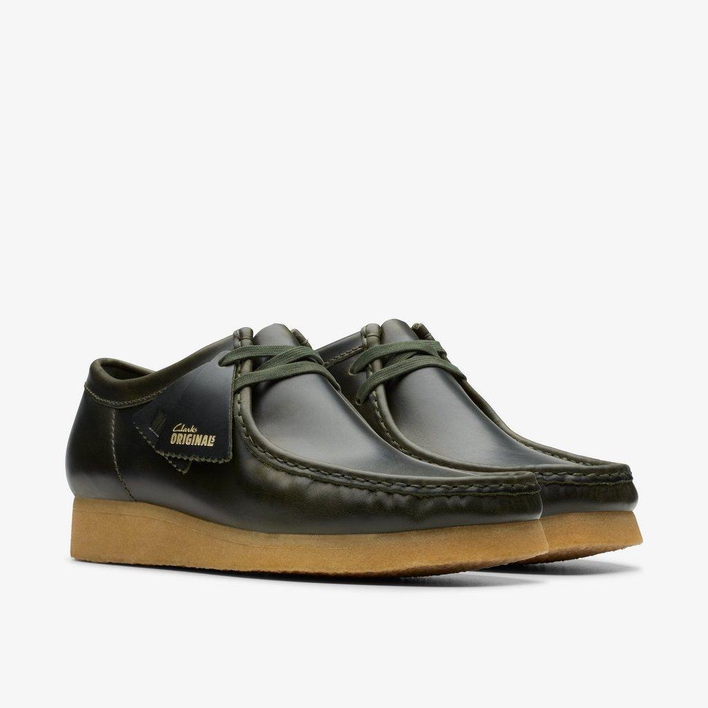Clarks Wallabee- Forest Green Leather - GQ Gentlemen's Quarters