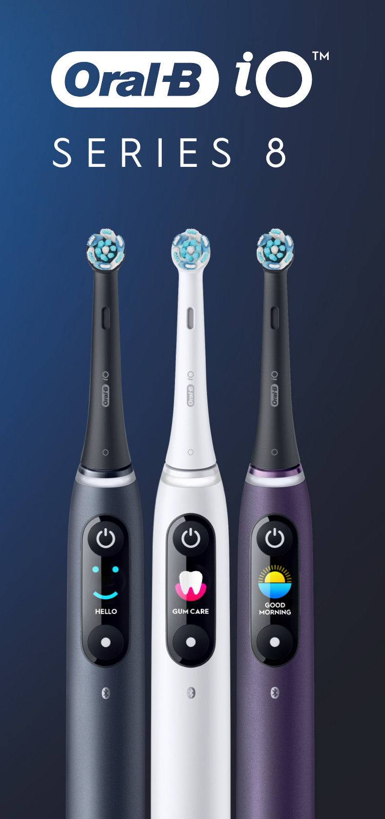 Oral-B iO8 Electric Toothbrush, White Alabaster | Oral-B