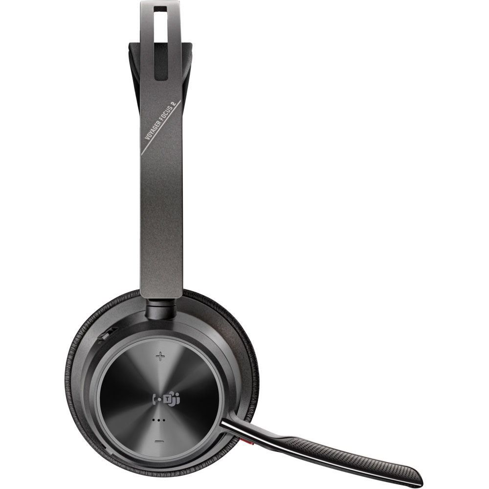 Poly Voyager Focus 2 MS with USB-C/A Adapter and Charging Stand