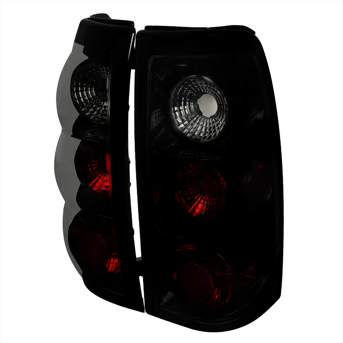 2003-2006 Chevrolet Silverado Tail Lights (Glossy Black Housing