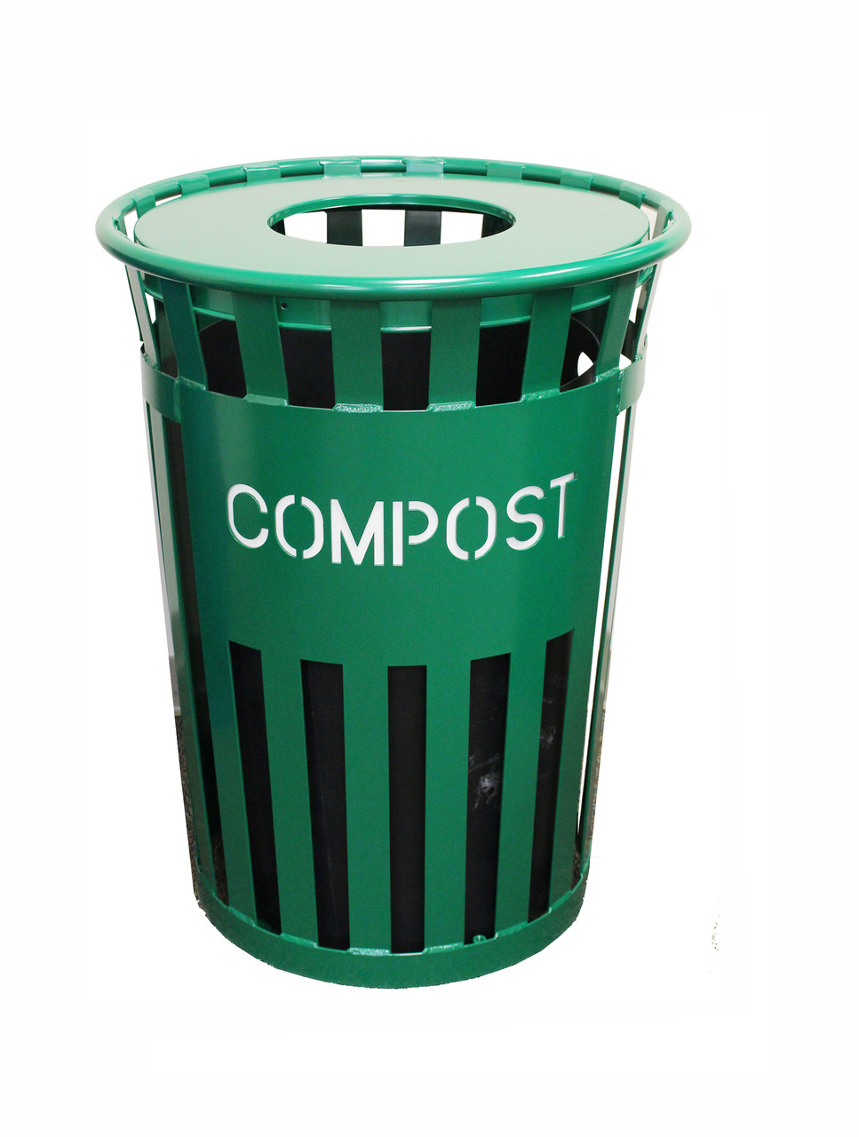 36 Gal. Eco Series M3601-FT ECO Trash Can with Laser Cut Message