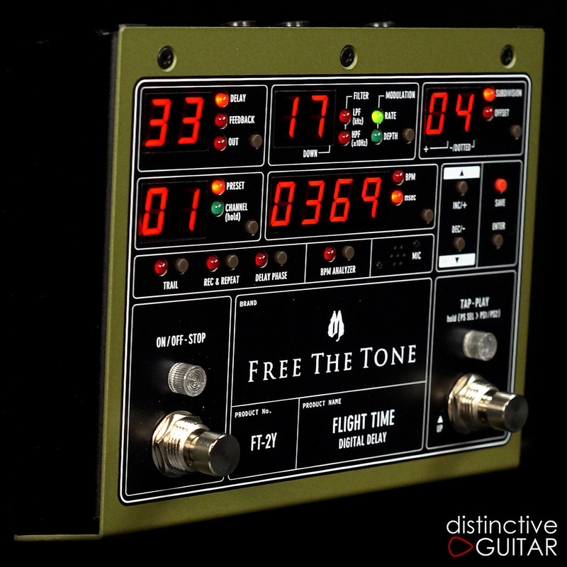 NEW Free The Tone FT-2Y Flight Time Digital Delay Green