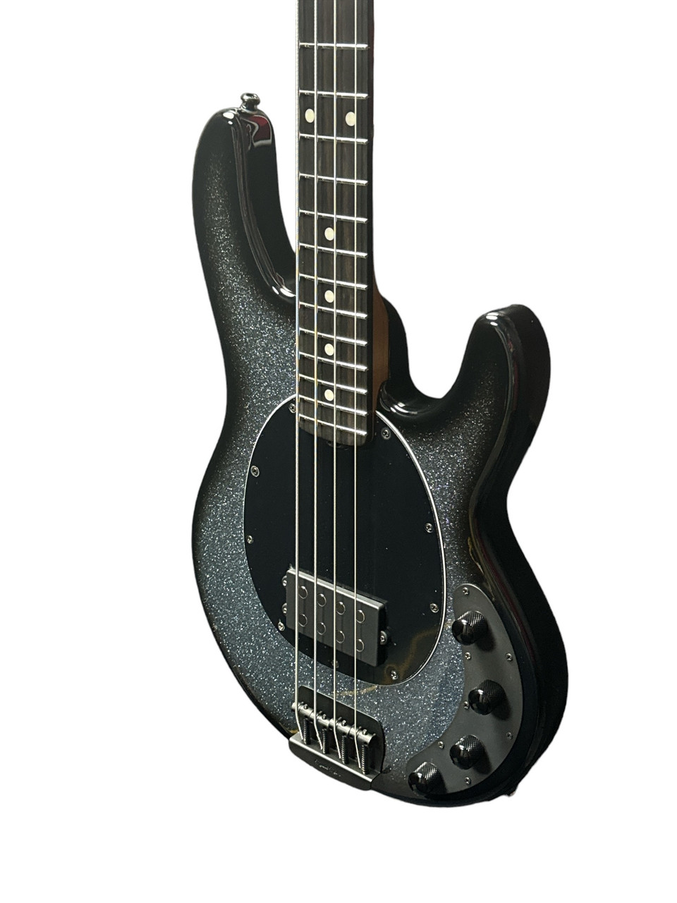 Ernie Ball Music Man StingRay 4 Special, Smoked Chrome with Ebony