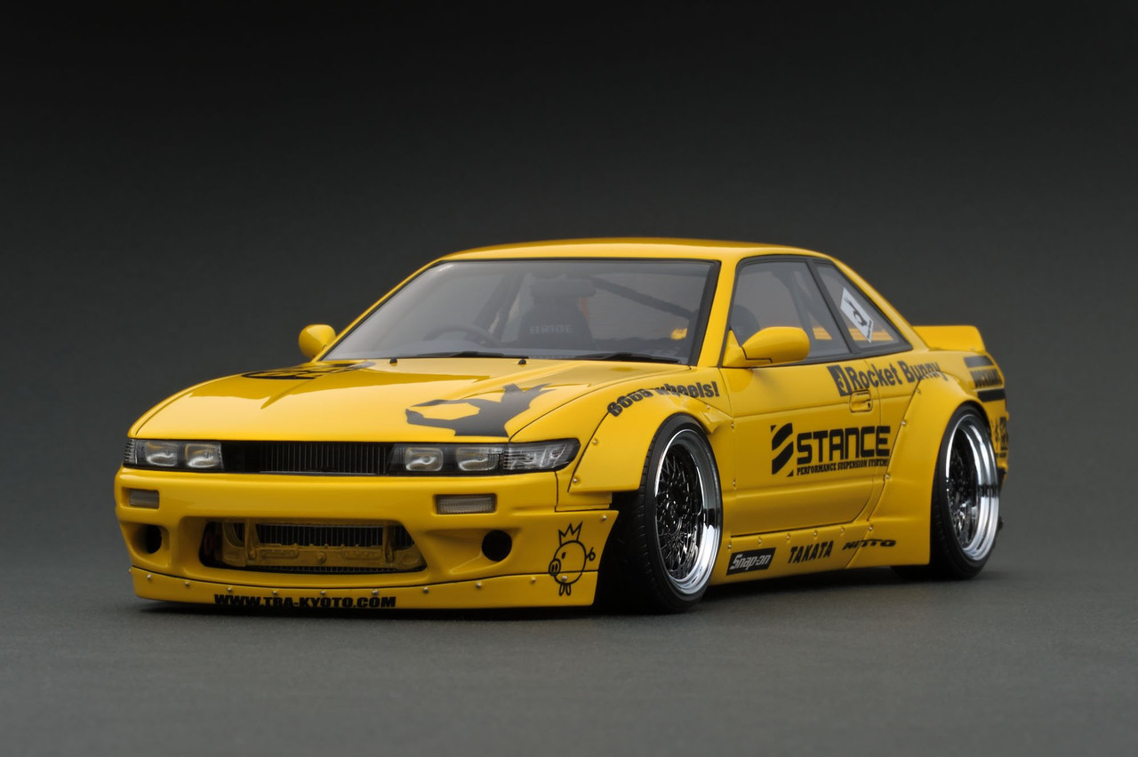 1/18 IG Ignition Model Nissan Silvia Rocket Bunny S13 V2 (Yellow