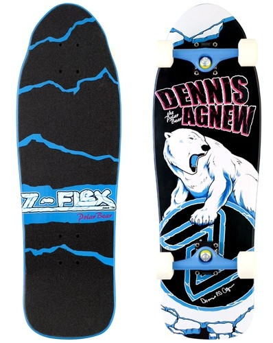 Z-Flex Old School 80S Cruiser Skateboard Complete Polar Bears