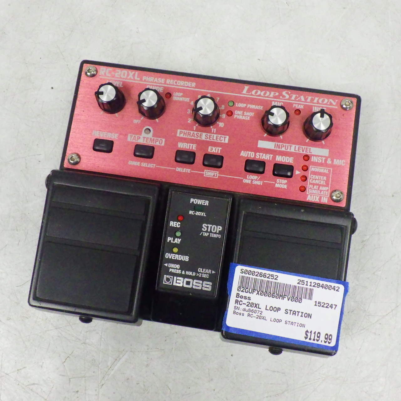 Used Boss RC-20XL LOOP STATION Looper Pedal
