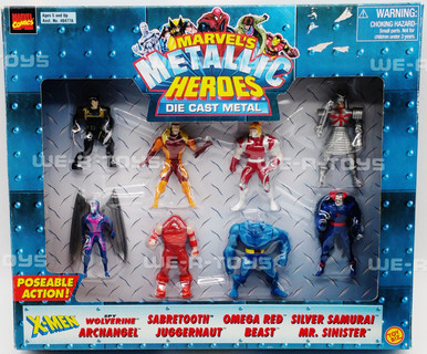Marvel Metallic Heroes Die Cast Metal X-Men 8 Figures Toy Biz 1998