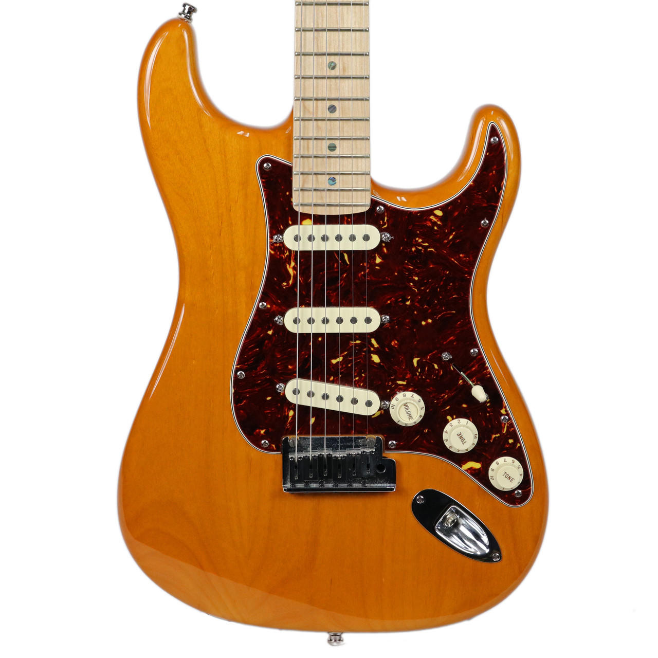 2007 Fender American Deluxe Stratocaster Electric Guitar Amber