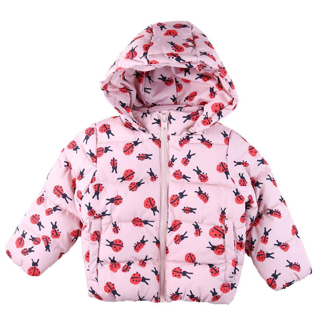 STELLA McCARTNEY KIDS Pink Hubert Puffer Jacket Ladybugs for Girls