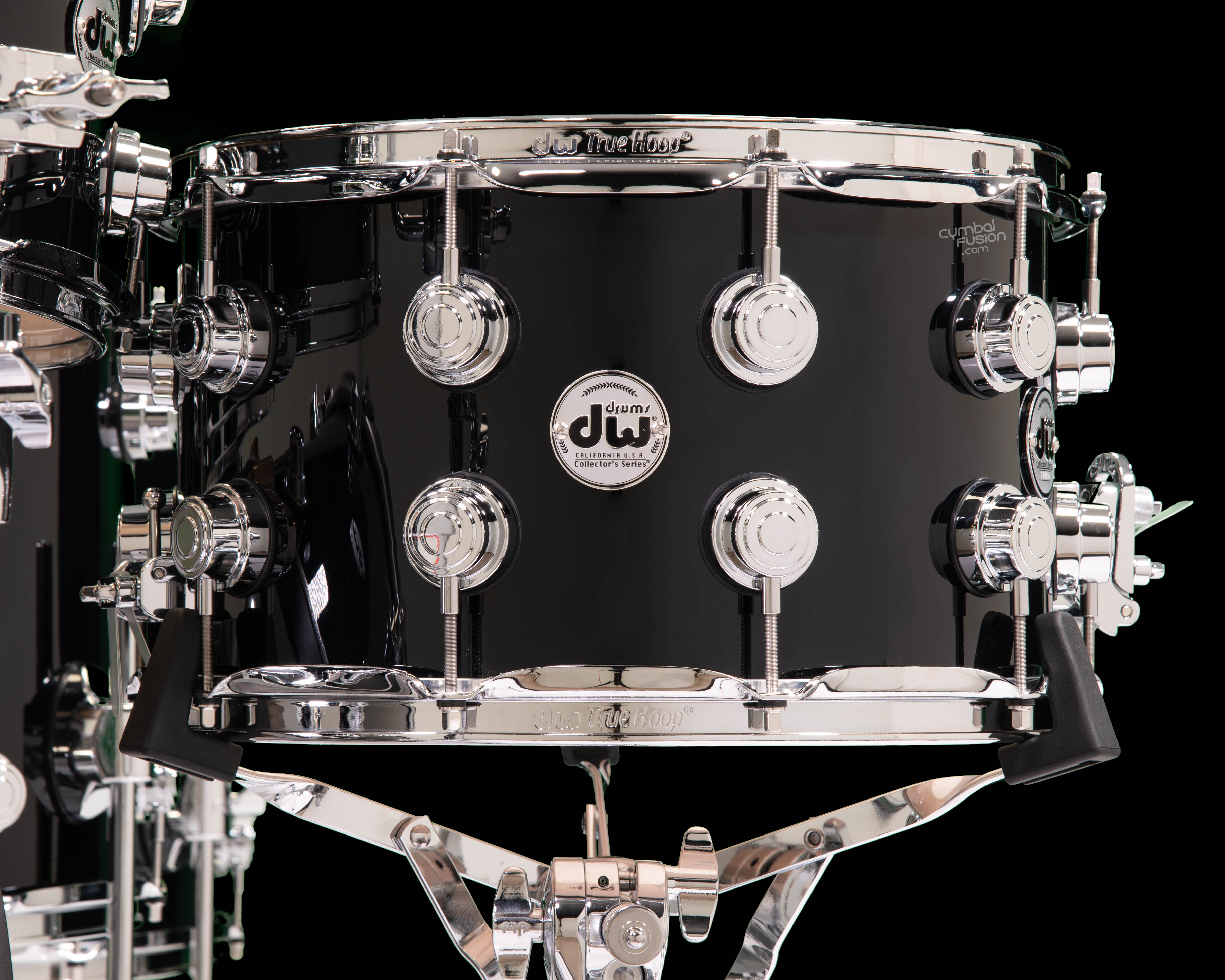 DW Collector's 6pc Maple SSC Kit - Gloss Black w/Chrome HW
