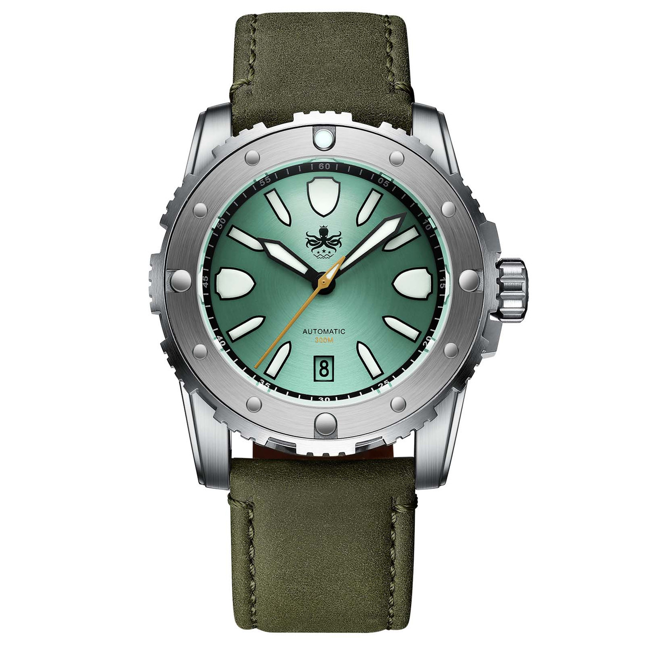 PHOIBOS GREAT WALL 300M Automatic Diver Watch PY045A Green Limited