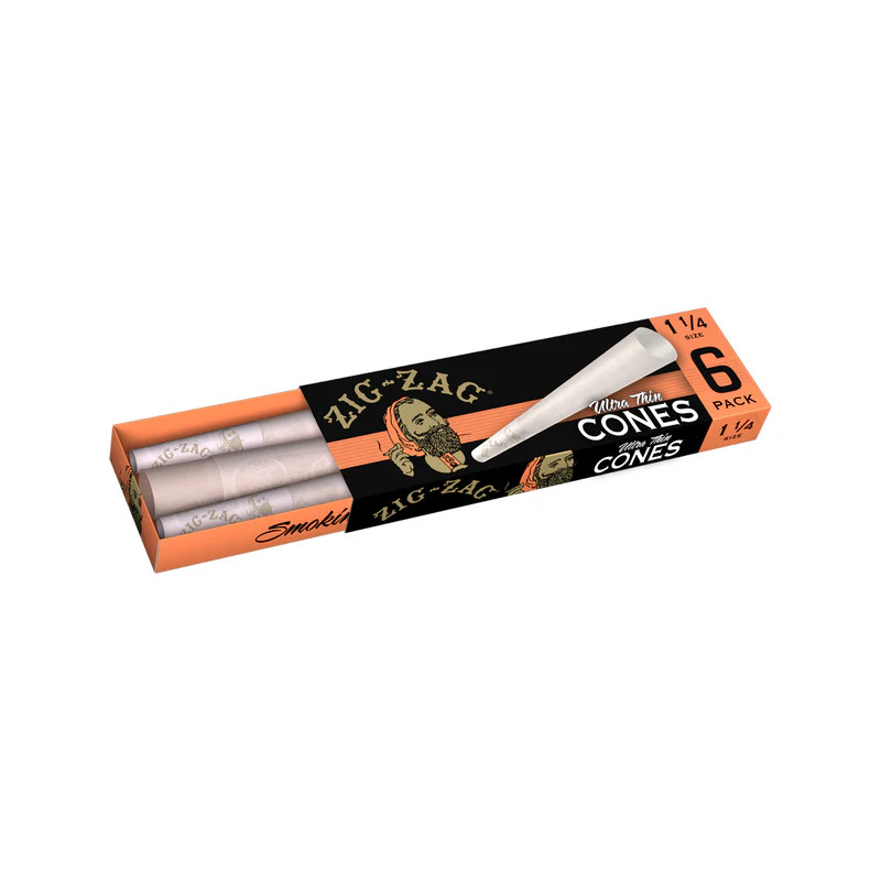 Zig-Zag - Ultra Thin Cones, 1 1/4, 24ct, 6pk, Promotional Pack
